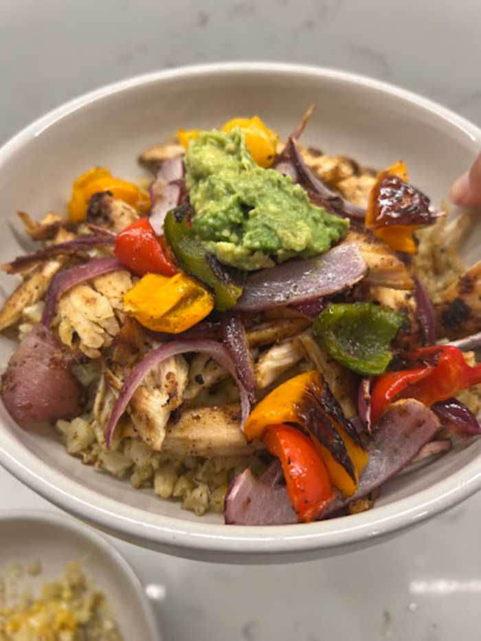 low carb fajita bowl